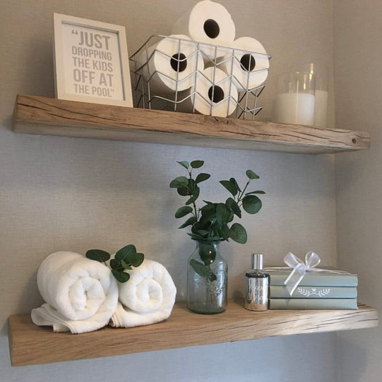 Solid Oak Floating Shelf | 8 x 2