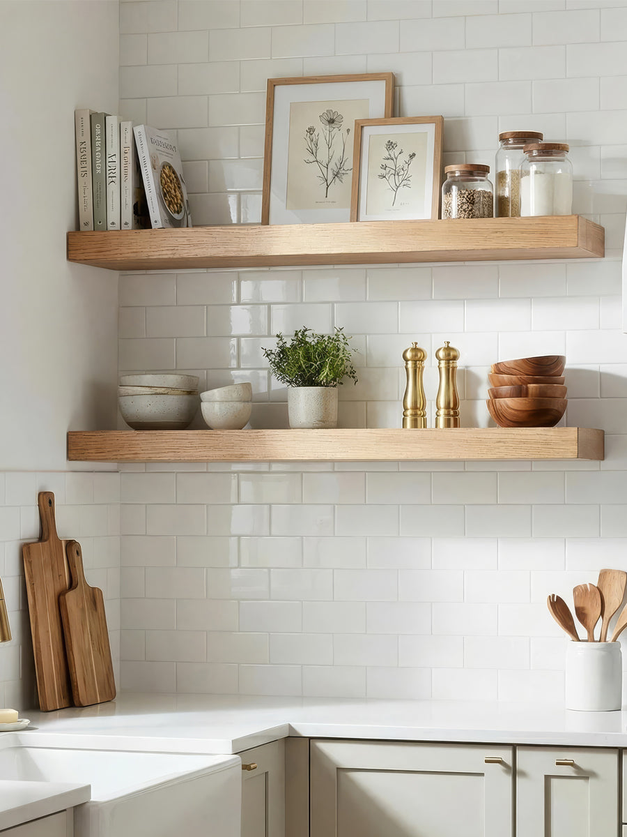 8x2 Oak Floating Shelf (19x4cm) - Floating Shelves