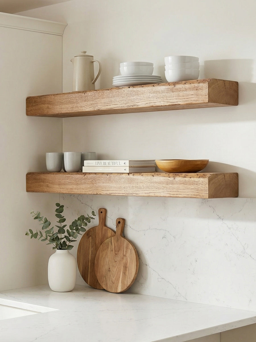 8x4 Oak Floating Shelf (19x9cm) - Floating Shelves