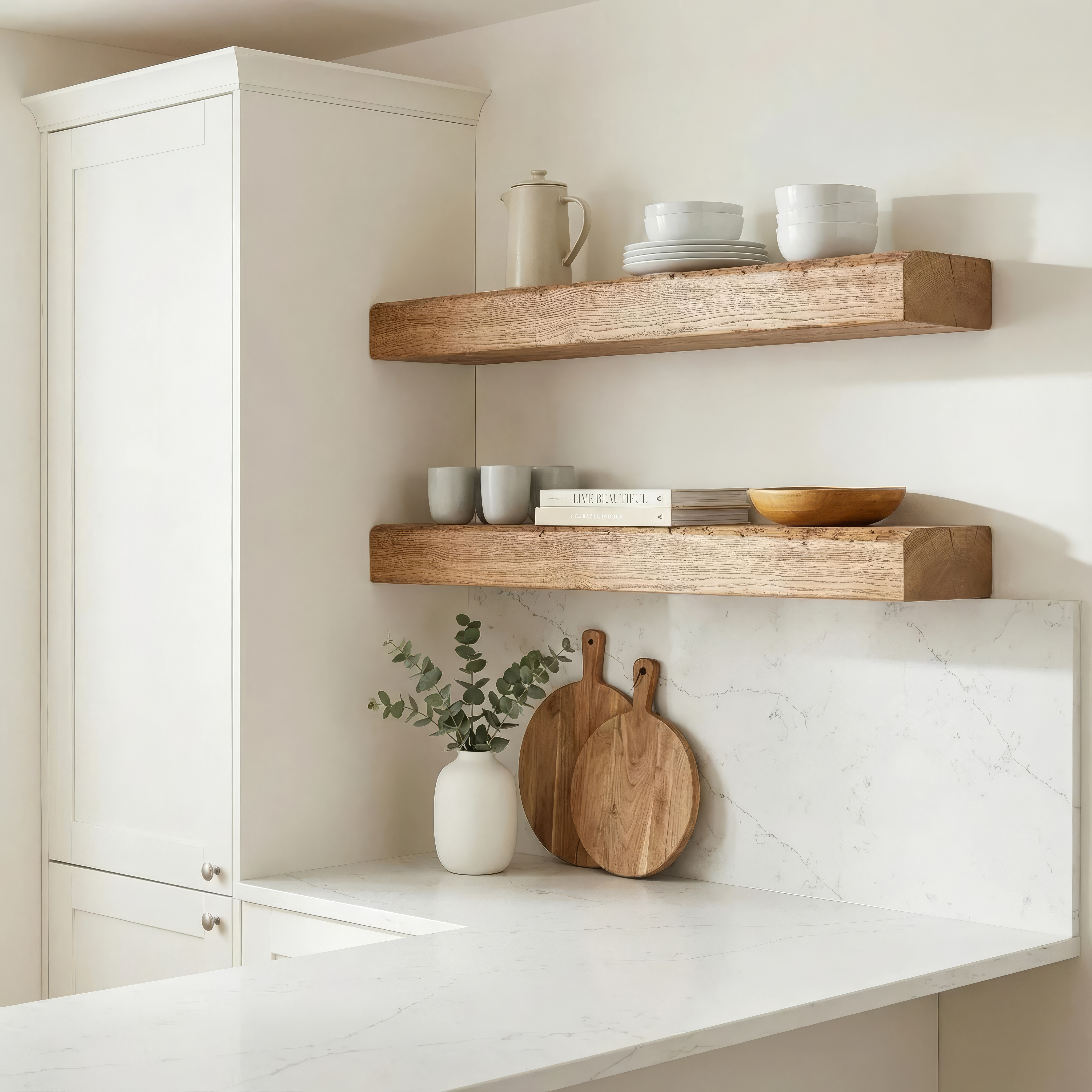 8x4 Oak Floating Shelf (19x9cm) - 