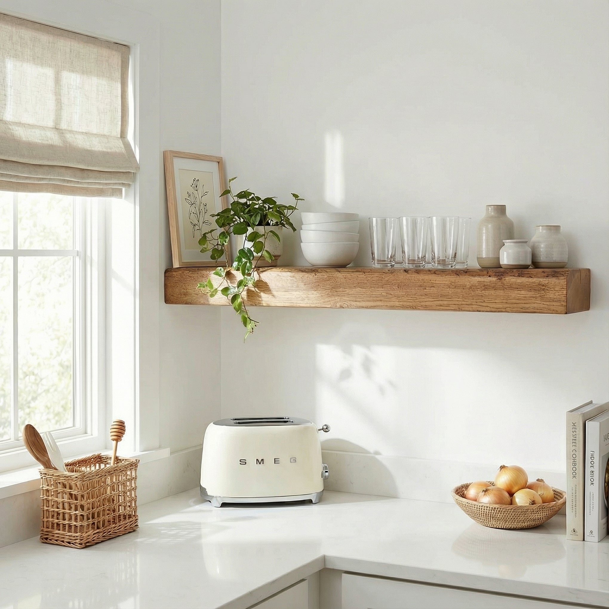 8x4 Oak Floating Shelf (19x9cm) - 