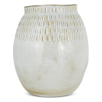 Off-White Ceramic Flower Vase