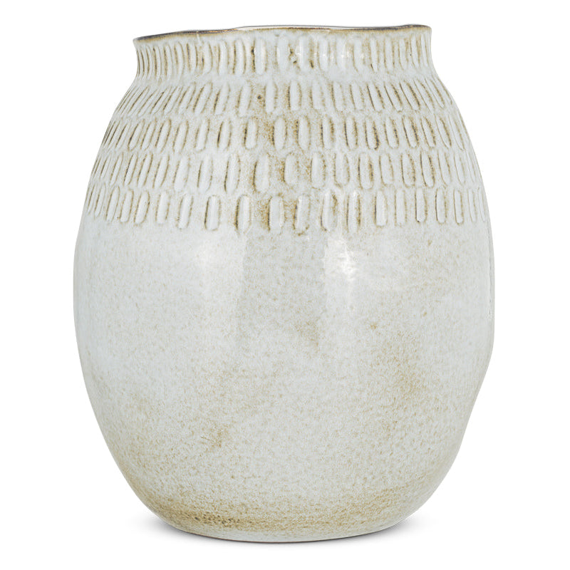 Off-White Ceramic Flower Vase