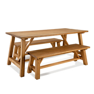 Amble Dining Table and Benches