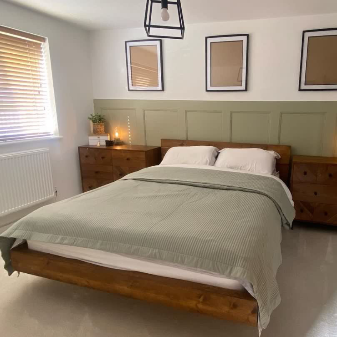 Floating bed frame king size deals