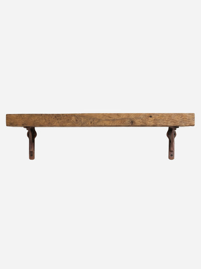Birtley Copper Solid Wood Shelf & Brackets - 8x2 Oak Shelf (19x4cm) - Bracketed Shelves