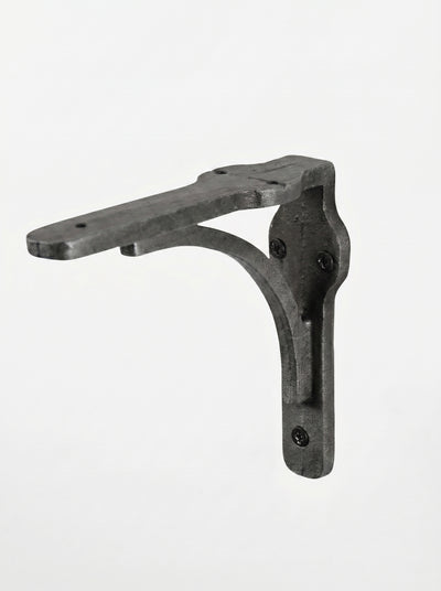 Birtley Iron Solid Wood Shelf & Brackets - 8x2 Oak Shelf (19x4cm) - Bracketed Shelves