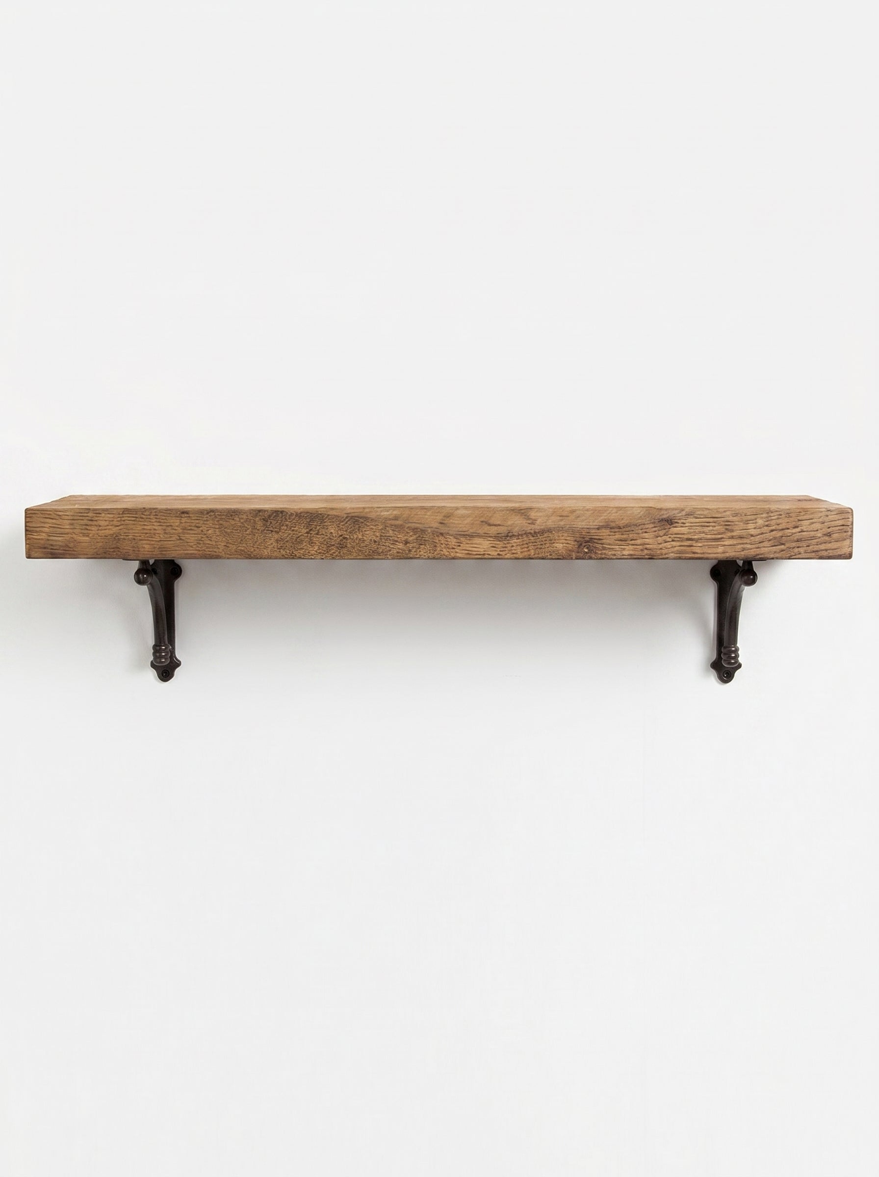 Causey Solid Wood Shelf & Brackets - 8x2 Oak Shelf (19x4cm)