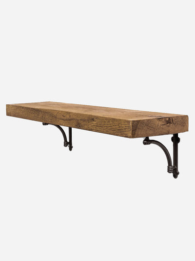Causey Solid Wood Shelf & Brackets - 8x2 Oak Shelf (19x4cm)