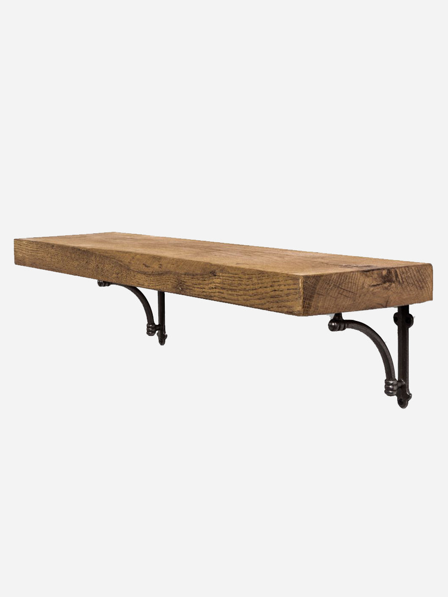 Causey Solid Wood Shelf & Brackets - 8x2 Oak Shelf (19x4cm)
