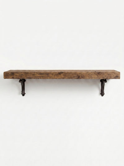 Causey Solid Wood Shelf & Brackets - 8x2 Oak Shelf (19x4cm)