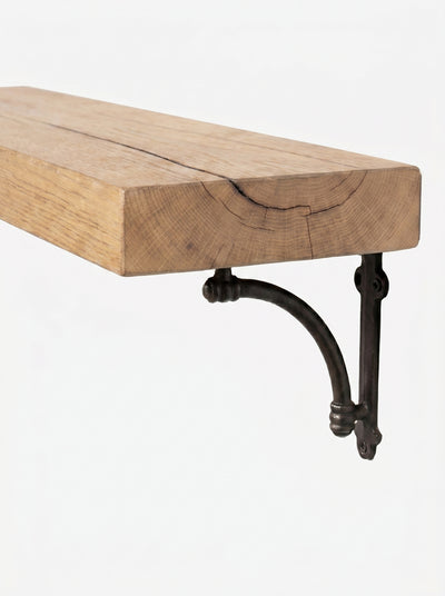 Causey Solid Wood Shelf & Brackets - 8x2 Oak Shelf (19x4cm)