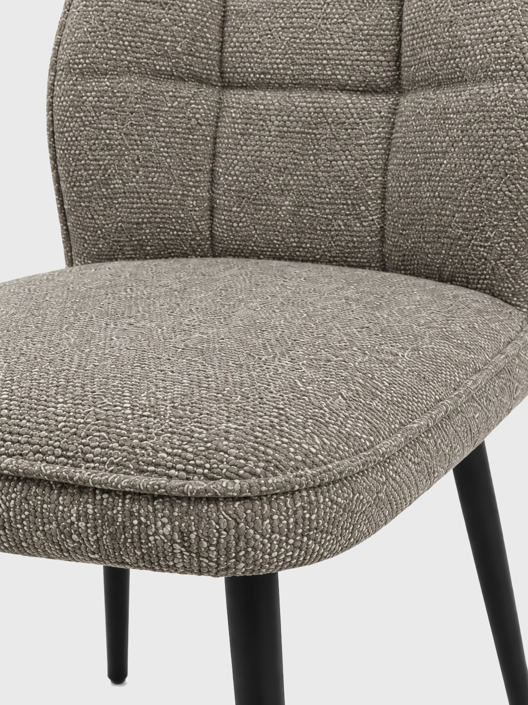Classic Grey Upholstered Dining Chair - Set of 2 - 