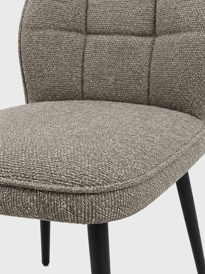Classic Grey Upholstered Dining Chair - Set of 2 - 