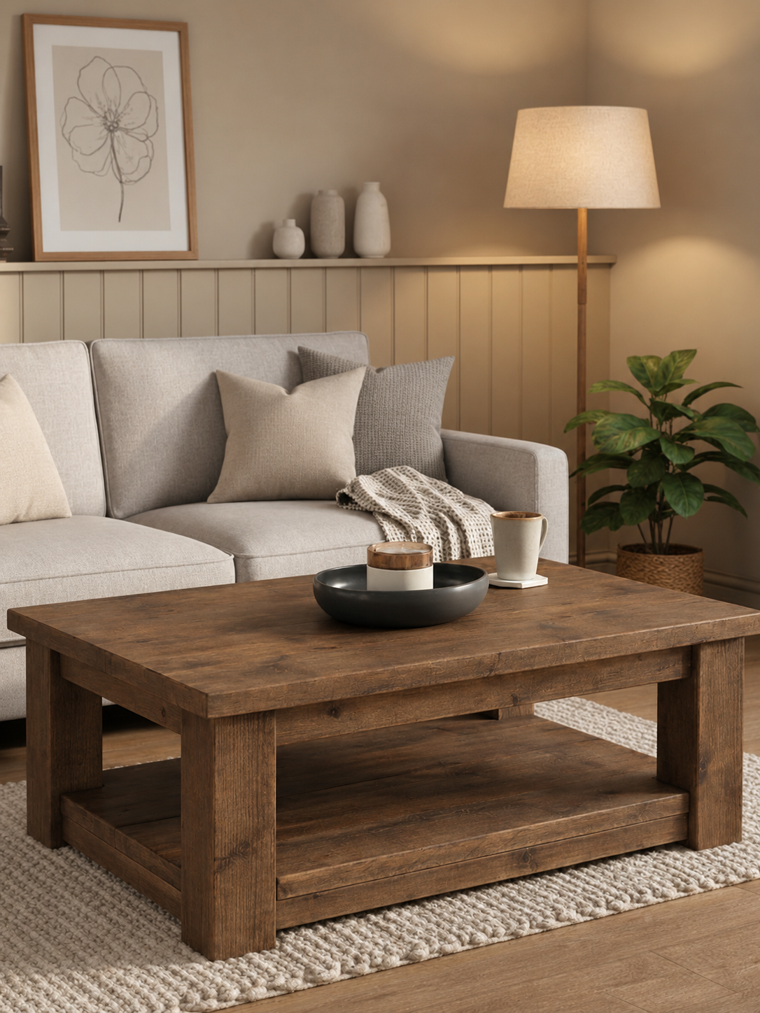 Coleridge Coffee Table with Shelf