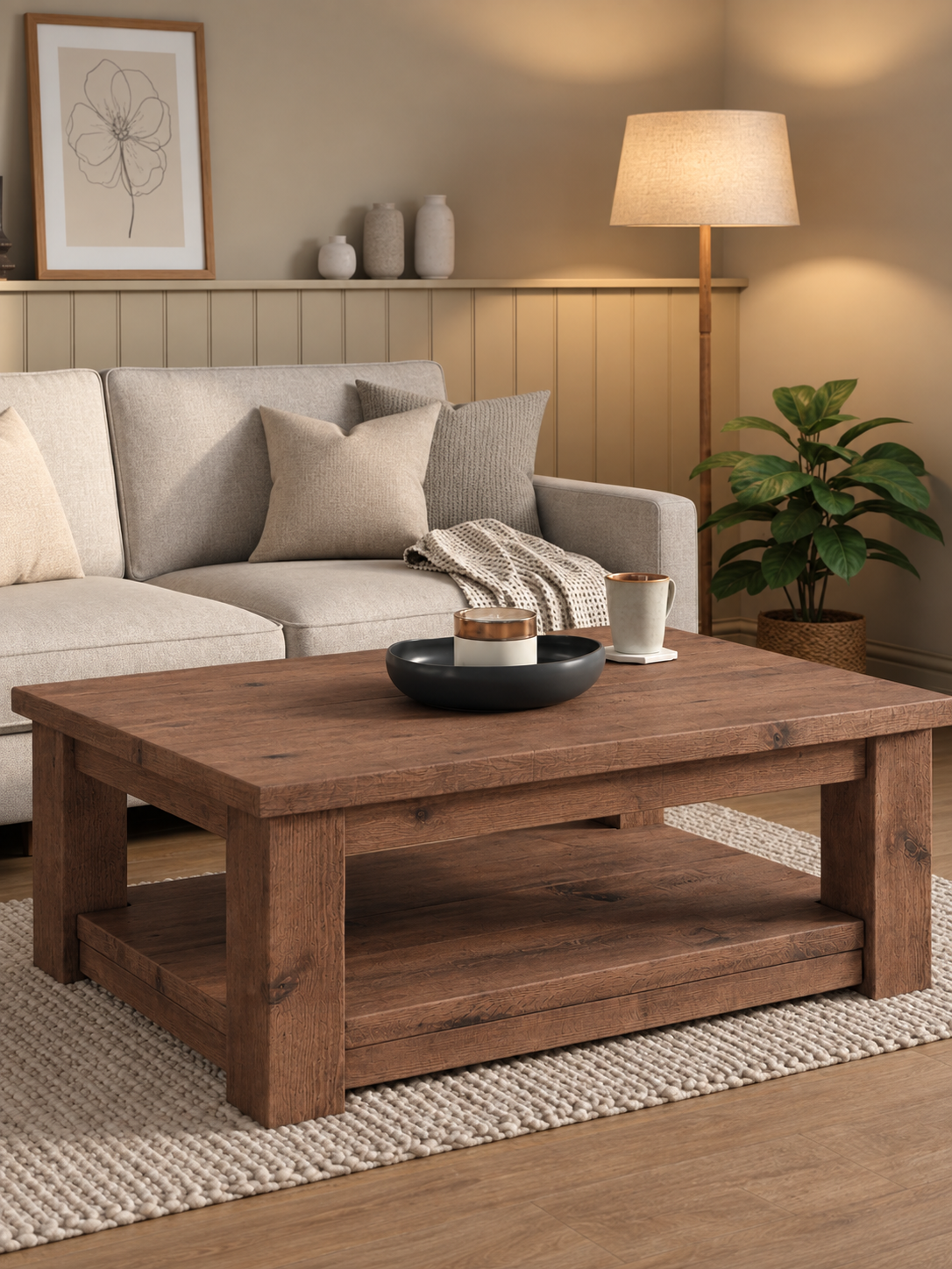 Coleridge Coffee Table with Shelf