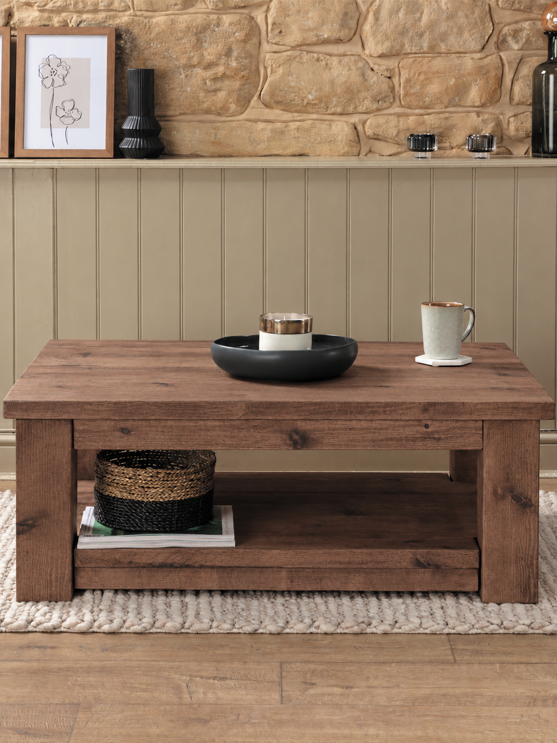 Coleridge Coffee Table with Shelf