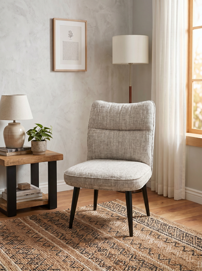Cream Upholstered Dining Chair - Set of 2 - 