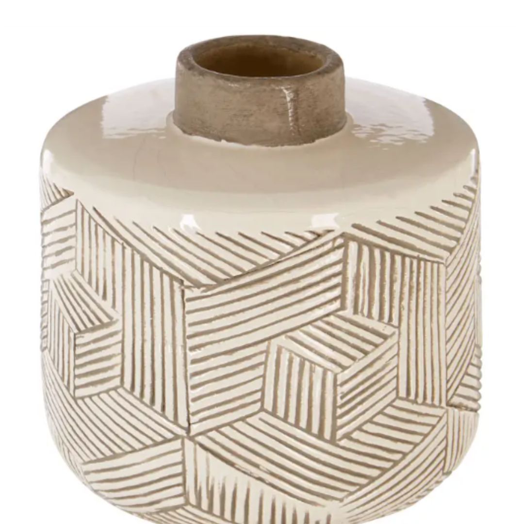 Earthenware Patterned Vase - 