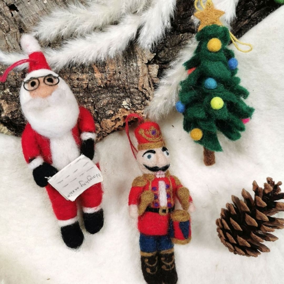 Felt Traditional Nutcracker Hanging Christmas Decoration - Christmas DEcorations