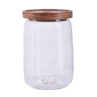 Glass Storage Jar With Wooden Lid 1260ml - Food Storage Containers