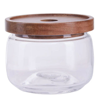 Glass Storage Jar With Wooden Lid 560ml - Storage