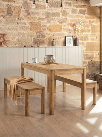 Gosforth Long Dining Table and Benches - Dining Table and Benches Sets