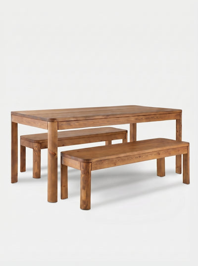 Gosforth Long Dining Table and Benches - Dining Table and Benches Sets