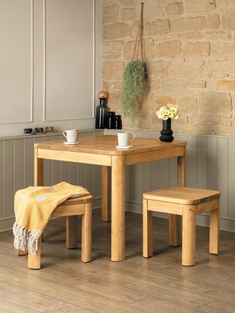 Gosforth Square Dining Table Set - Dining Table and Stools Sets