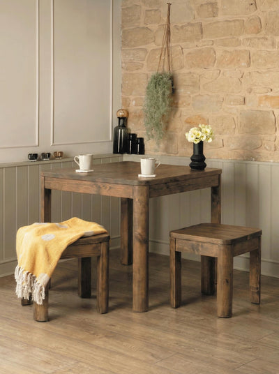 Gosforth Square Dining Table Set - Dining Table and Stools Sets