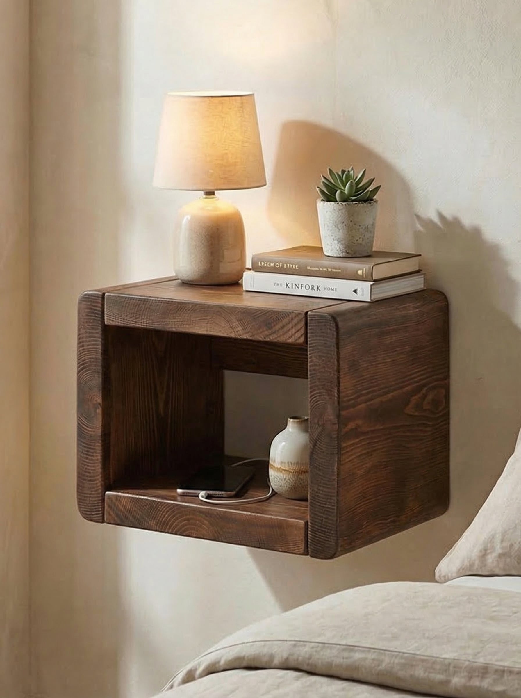 Gosforth Floating Bedside Table - Bedside Tables