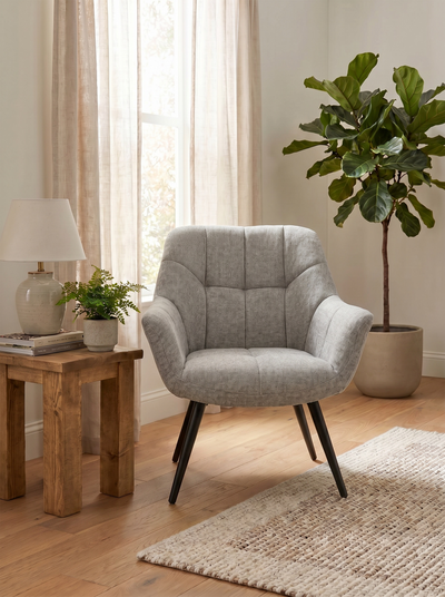 Grey Curved Dining Chair - Set of 2 - 