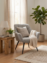 Grey Curved Dining Chair - Set of 2 - 