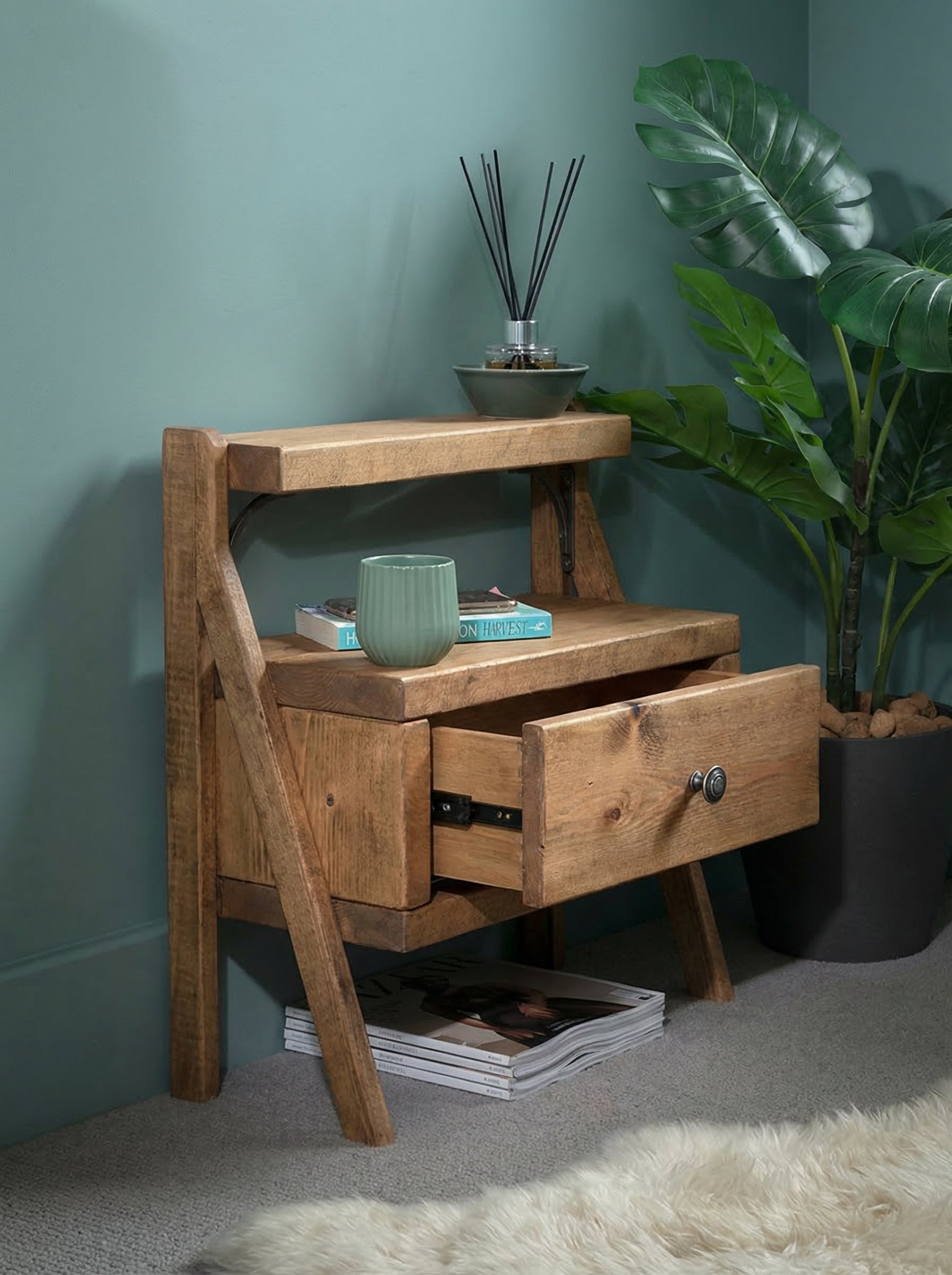 Heaton Ladder Style Bedside Table - Bedside Tables