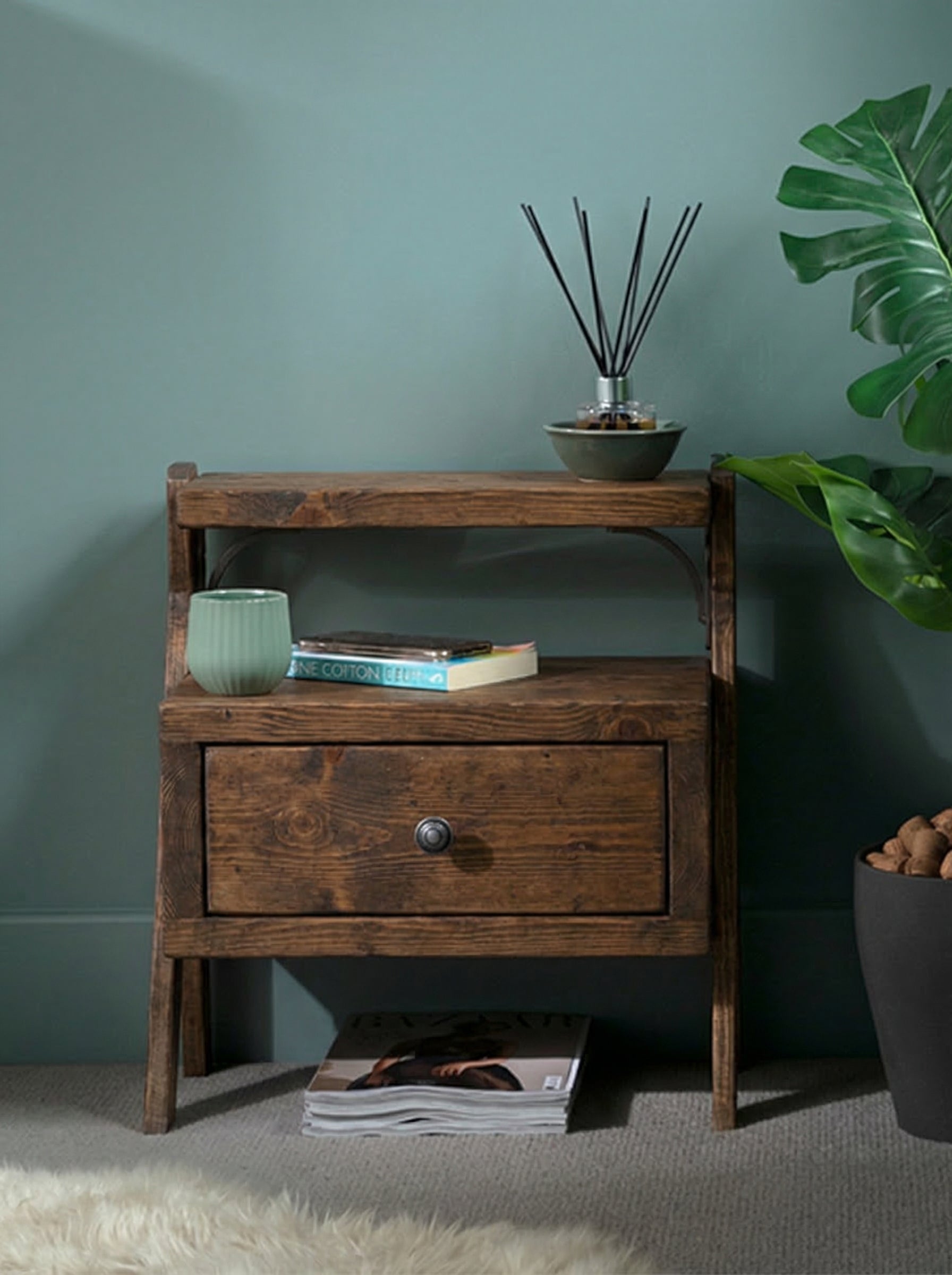 Heaton Ladder Style Bedside Table - Bedside Tables