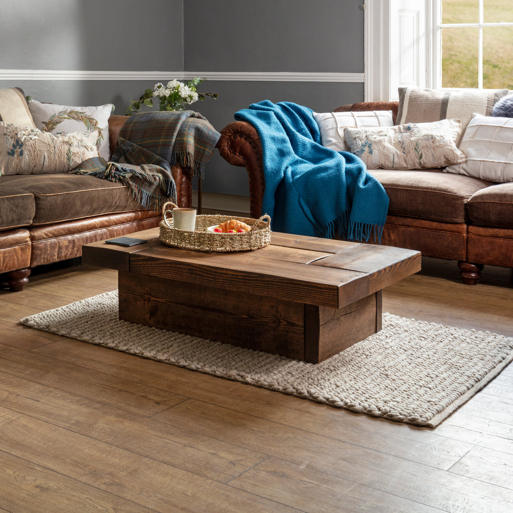 Heddon Coffee Table | Chunky, Rustic, Solid Wood, UK Made