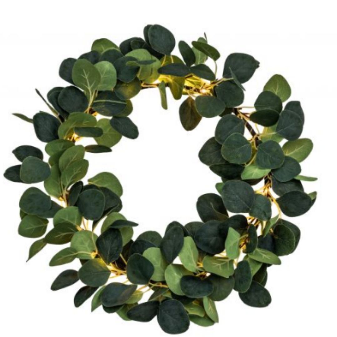 LED Eucalytpus Wreath