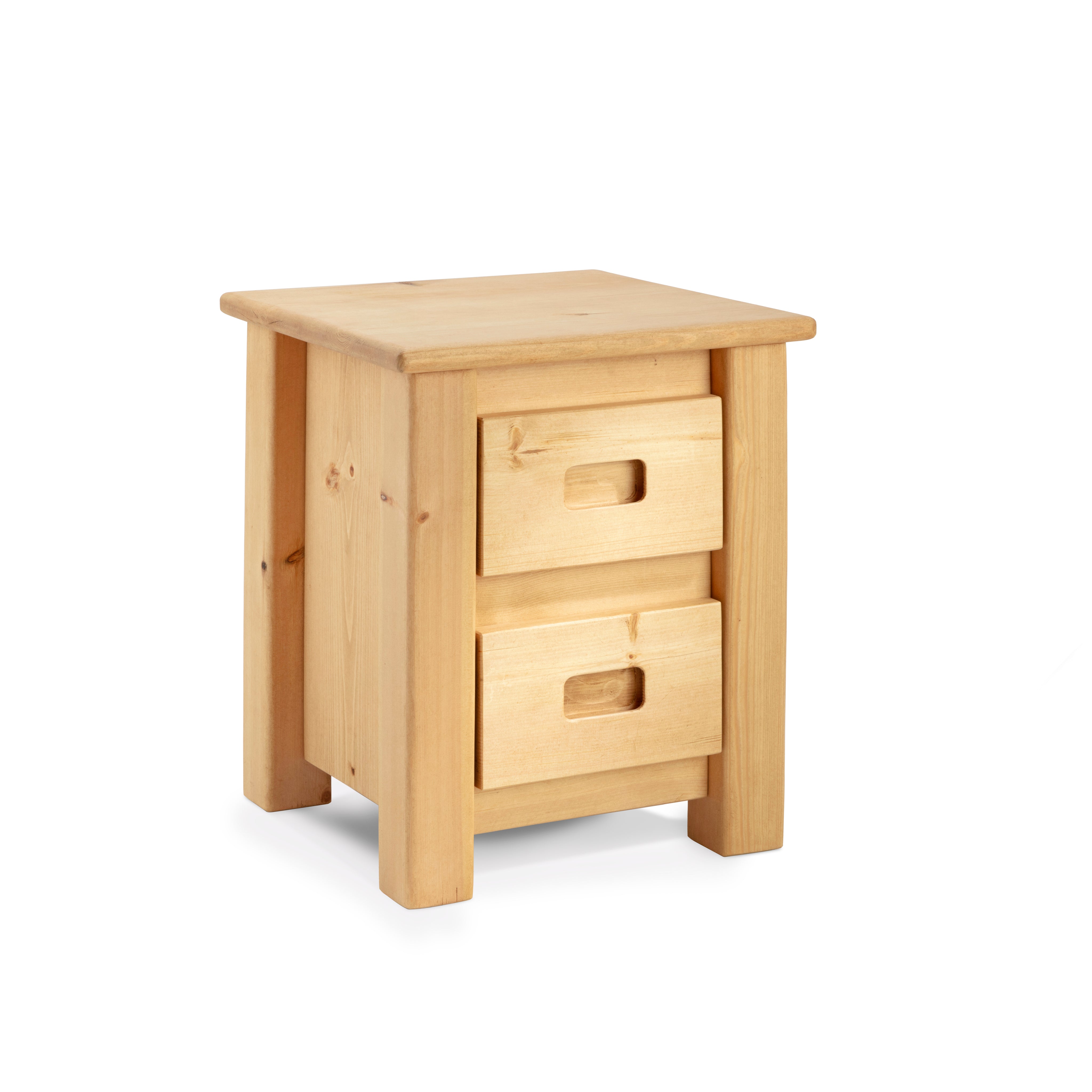 Lambton Bedside Table With Drawers | Solid Wood Bedroom