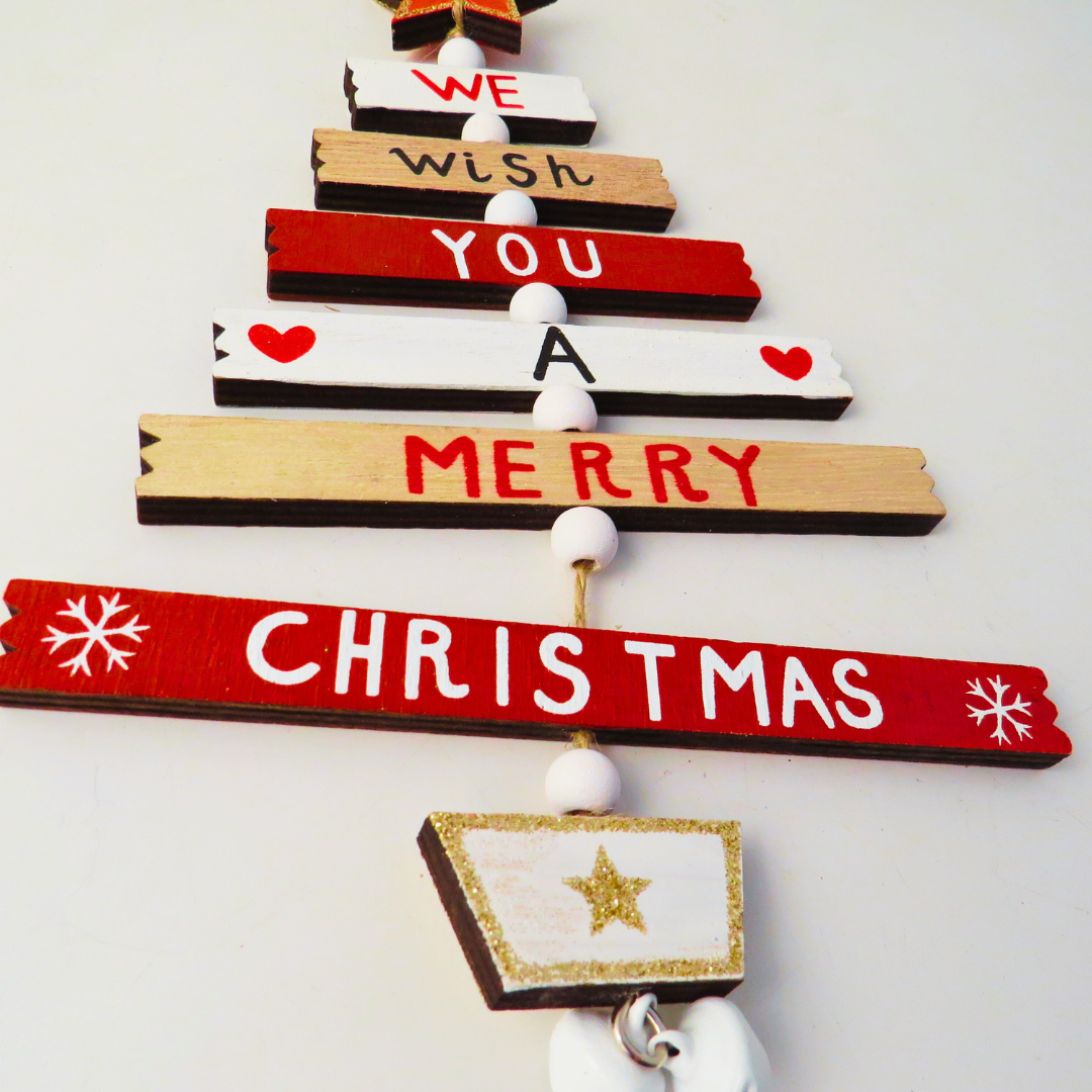 Merry Christmas Hanging Sign 24cm