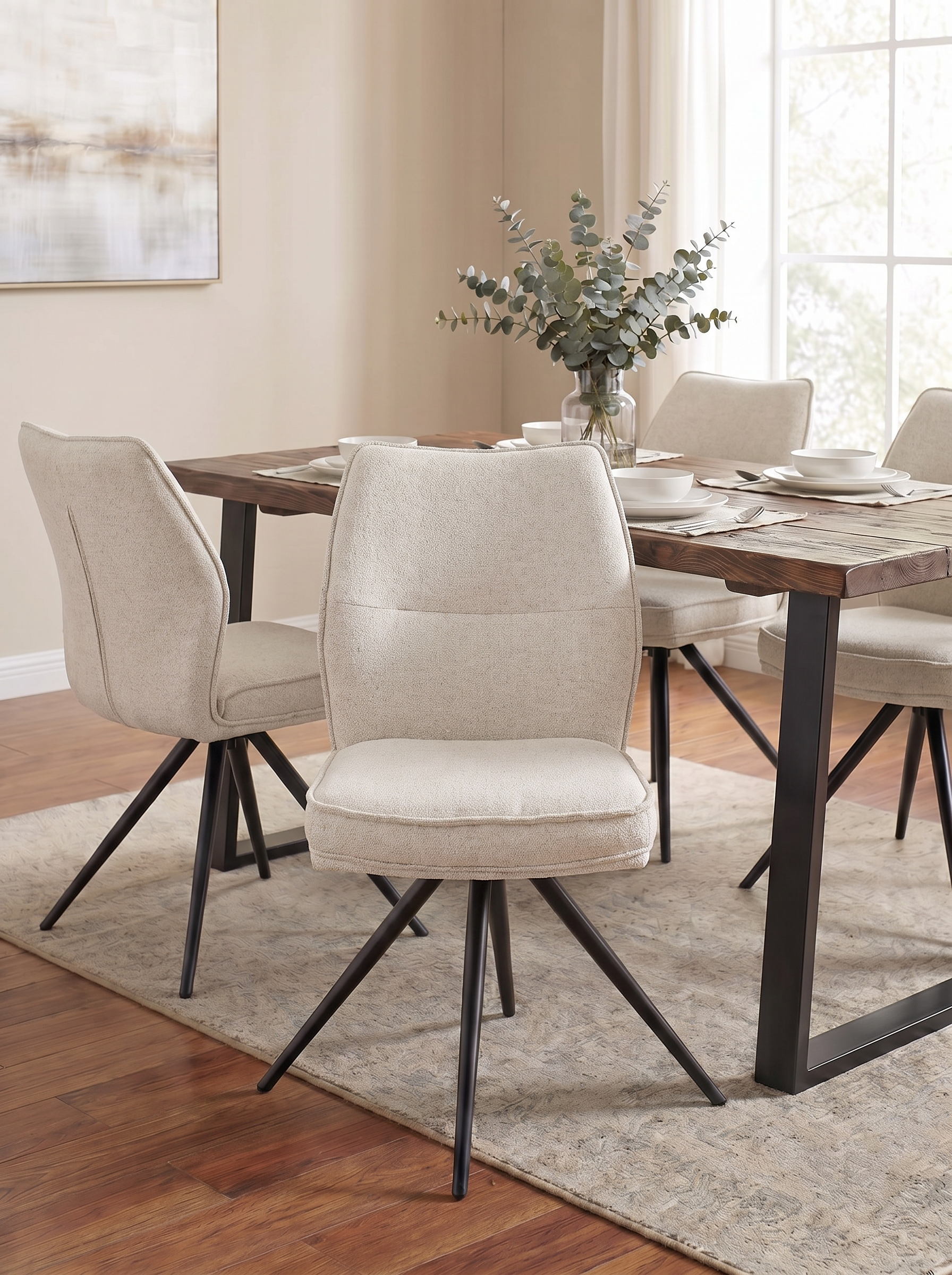 Modern Swivel Dining Chair - Set of 2 - 