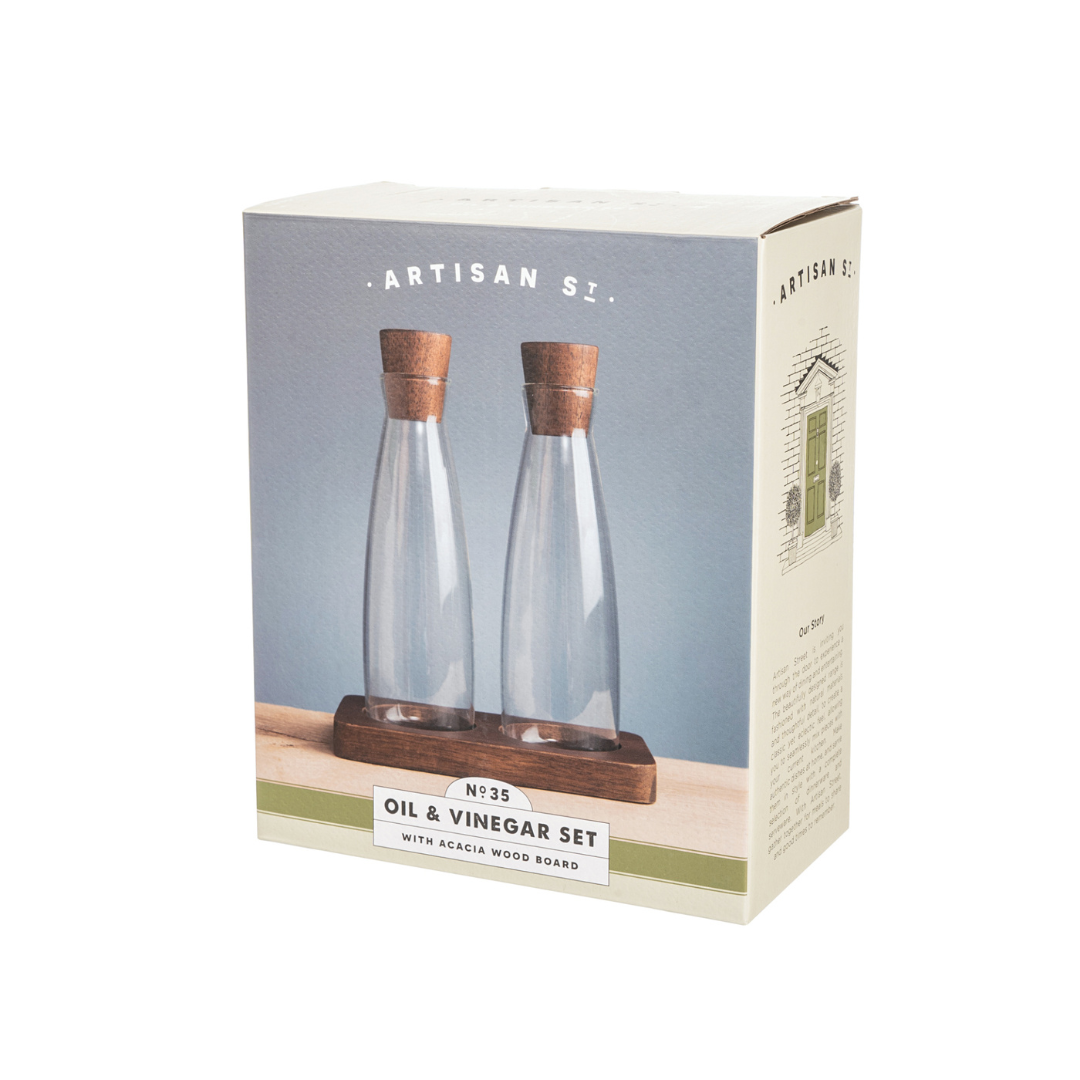 Oil And Vinegar Set With Tray - 