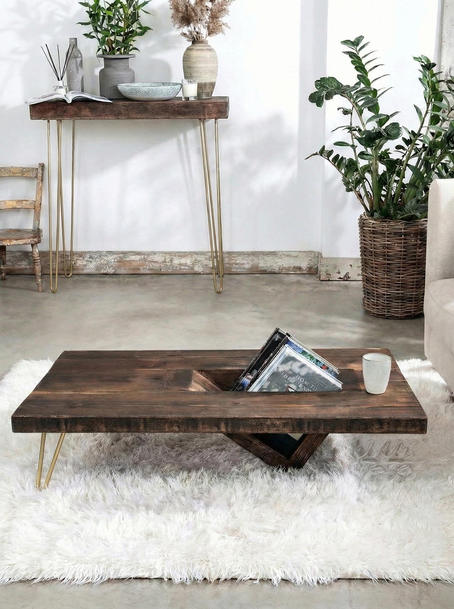 Coffee Table With Magazine Rack | Ouseburn Coffee Table With Storage