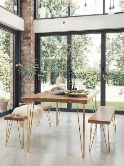 Ouseburn Dining Table and Benches - Dining Table and Benches Sets