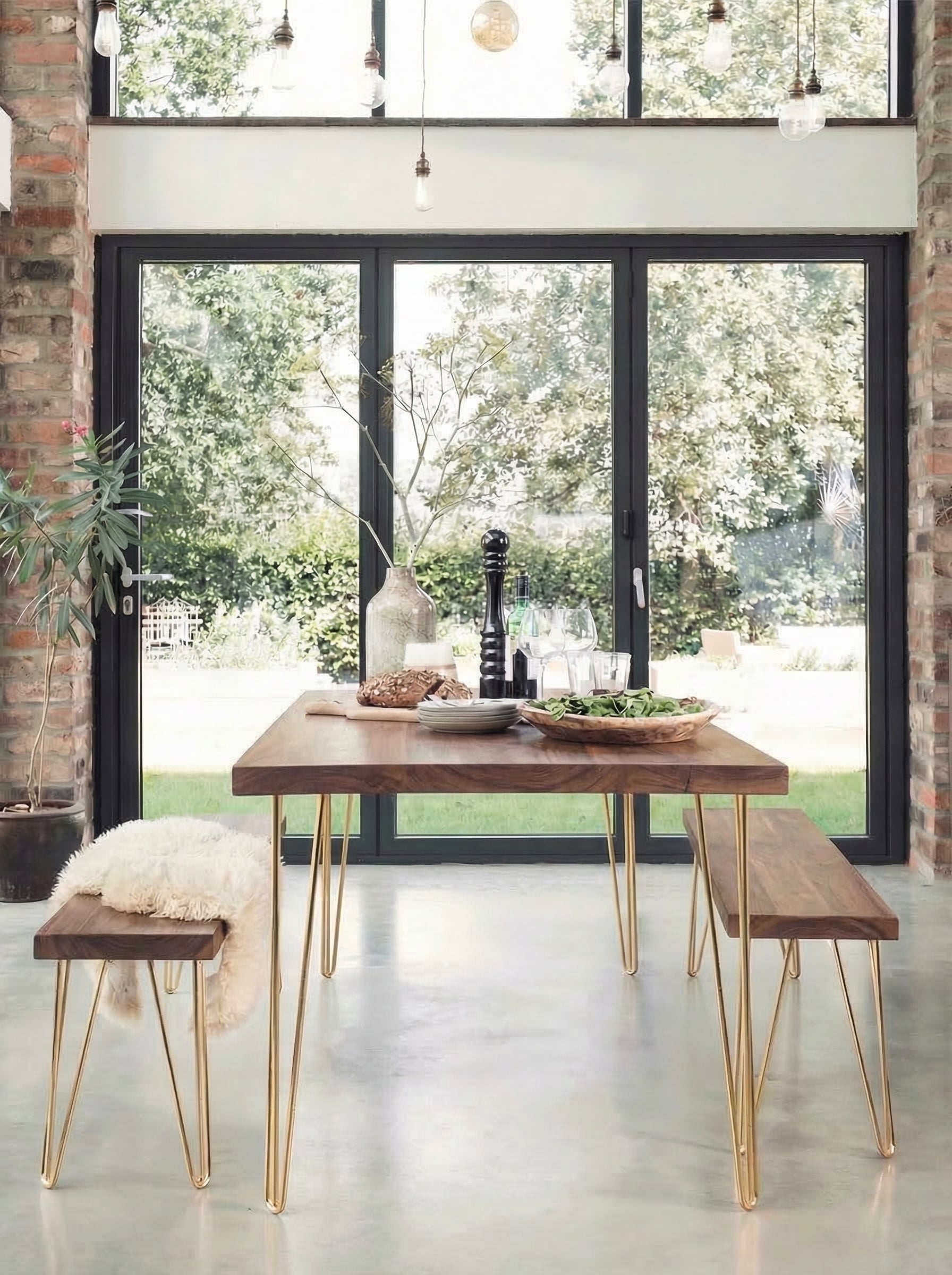Ouseburn Dining Table and Benches - Dining Table and Benches Sets