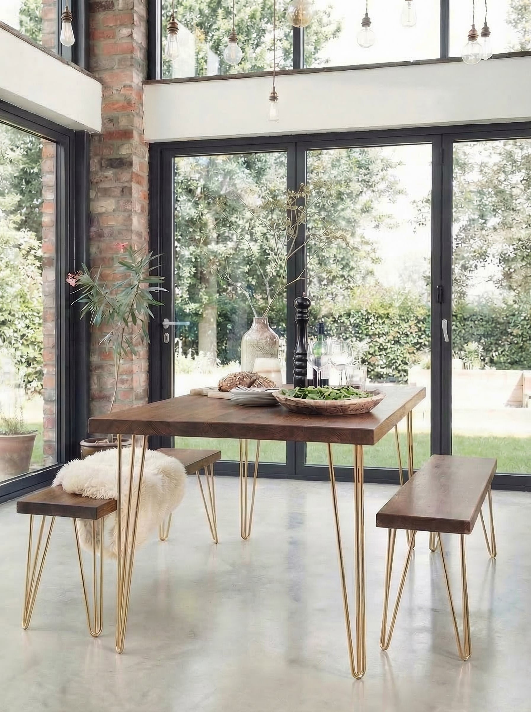 Ouseburn Dining Table and Benches - Dining Table and Benches Sets