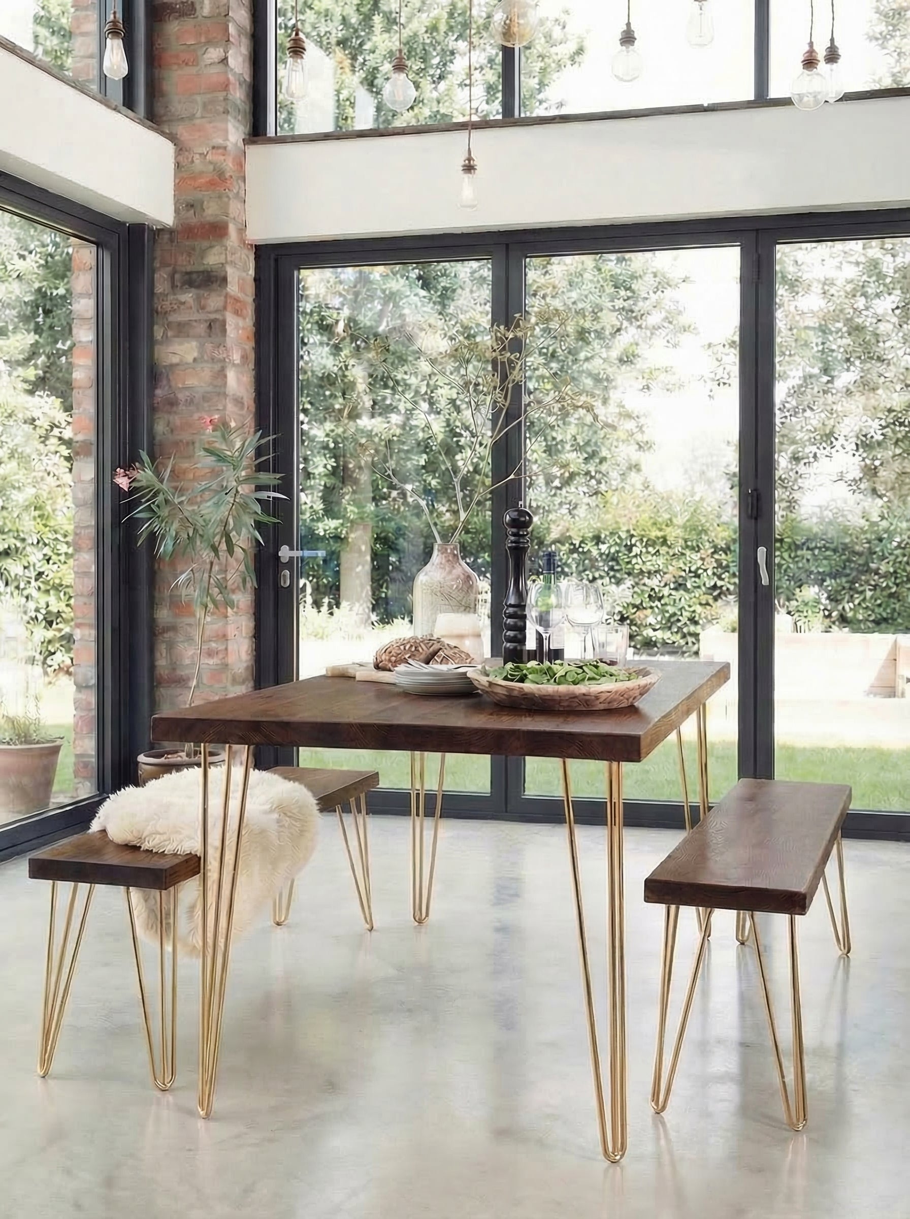 Ouseburn Dining Table and Benches - Dining Table and Benches Sets