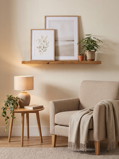 Rustic Floating Shelf - 14.5cm x 3.5cm