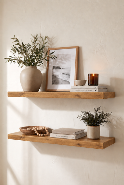 Rustic Floating Shelf - 29cm x 4.5cm - Floating Shelves