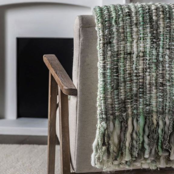 Sage Green Chunky Throw