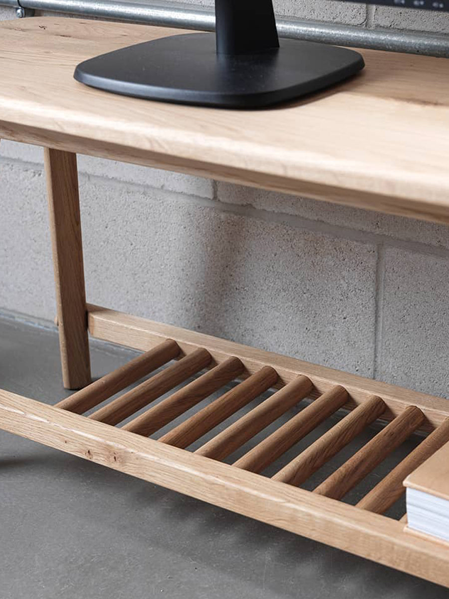 Salters Oak TV Stand With Storage